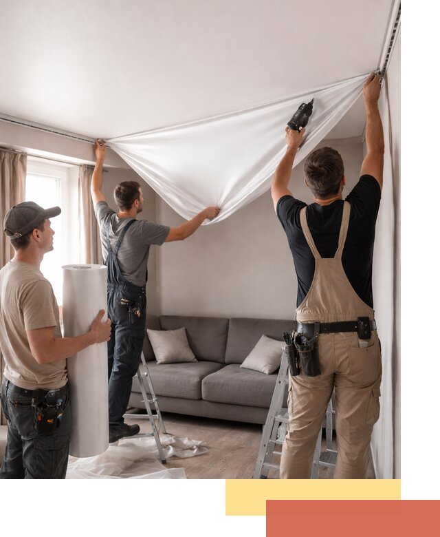 Монтаж сатинового натяжного потолка в Борисоглебске качественно и быстро