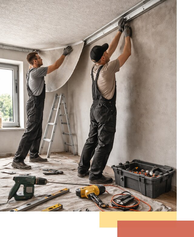 Монтаж фактурного натяжного потолка в Борисоглебске качественно и быстро