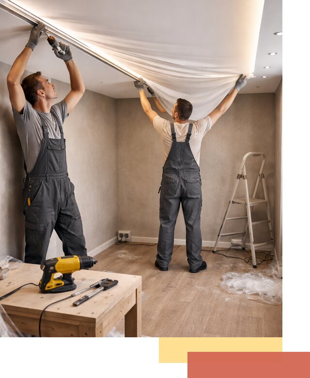 Монтаж натяжного потолка с подсветкой в Борисоглебске цена и сроки