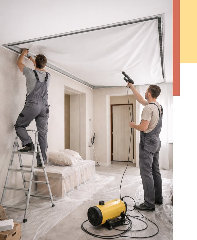 Монтаж натяжного потолка в прихожей в Борисоглебске от 2757 руб. под ключ | ОТДЕЛОЧНИК-Брс