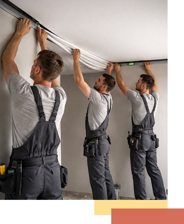 Теневые натяжные потолки в Борисоглебске: монтаж и отделка быстро и качественно