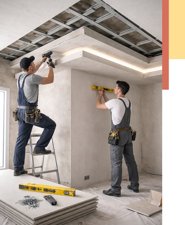 Двухуровневый потолок из гипсокартона в Борисоглебске от 1509 руб. под ключ | ОТДЕЛОЧНИК-Брс