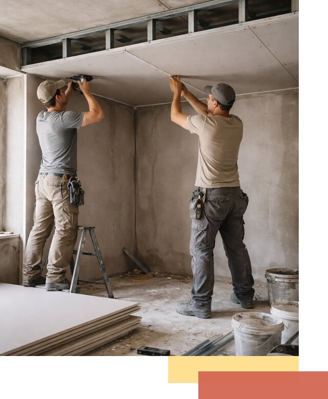 Короб из гипсокартона на потолке под ключ в Борисоглебске