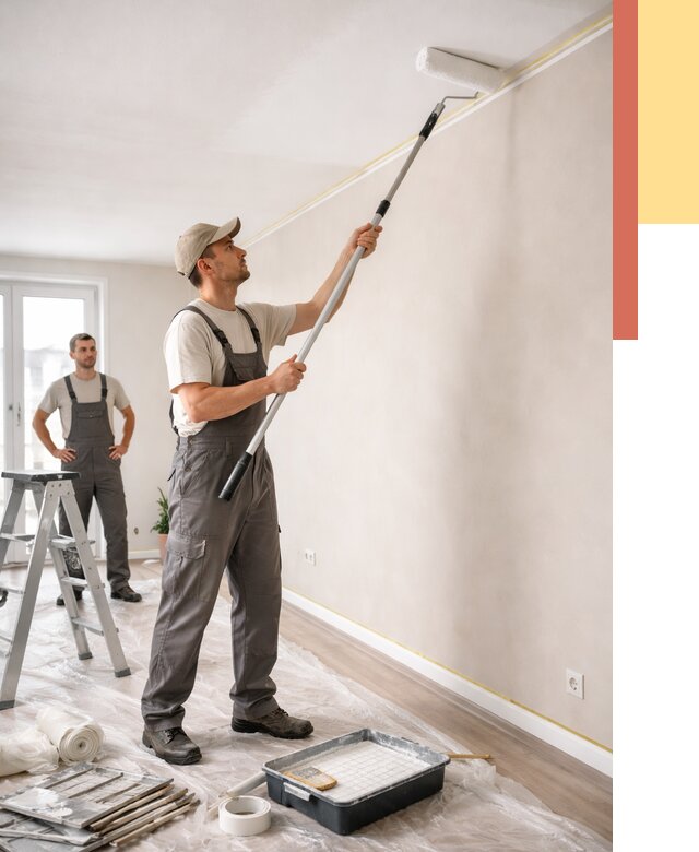 Покраска потолка из гипсокартона в Борисоглебске от 4682 руб./м2 — услуги под ключ | ОТДЕЛОЧНИК-Брс