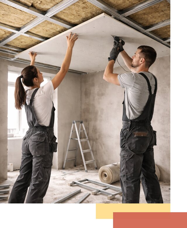 Звукоизоляция потолка из ГКЛ в Борисоглебске профессионально и надежно