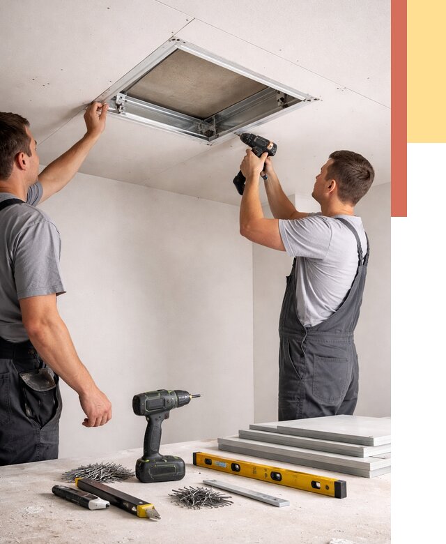 Установка люка в потолок ГКЛ в Борисоглебске от 2601 руб. под ключ | ОТДЕЛОЧНИК-Брс