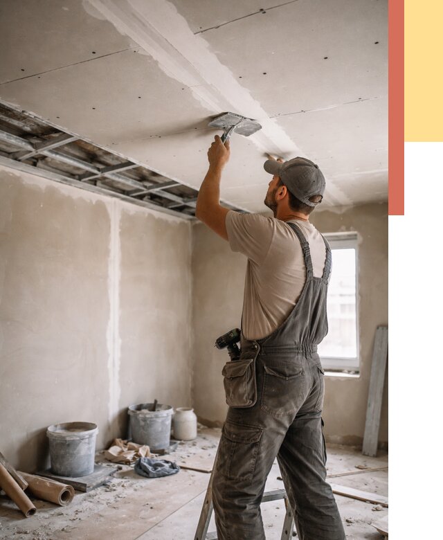 Ремонт потолка из гипсокартона в Борисоглебске от 676 руб./м² — быстро и недорого | ОТДЕЛОЧНИК-Брс