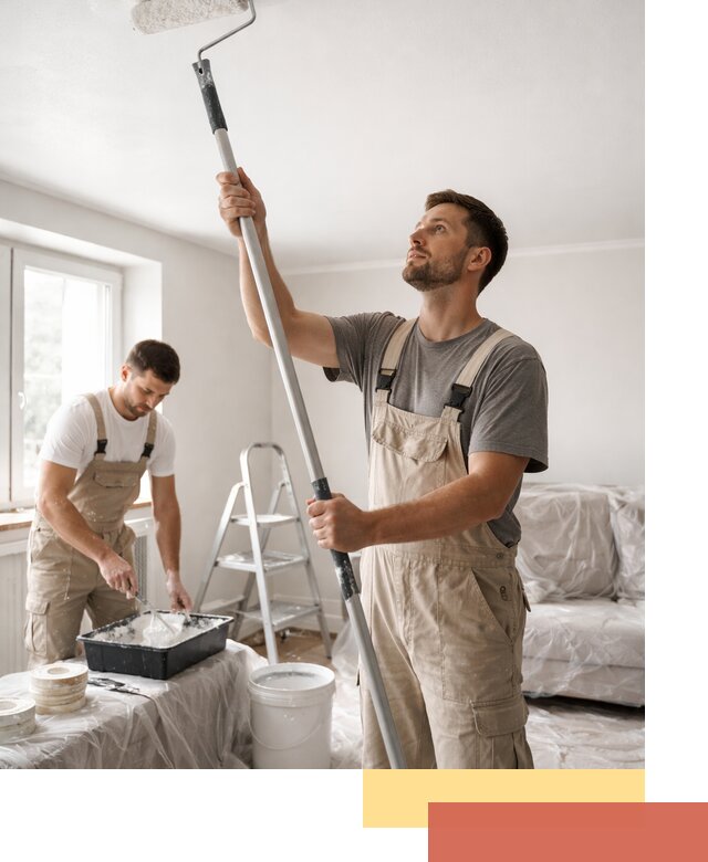 Покраска потолка водоэмульсионной краской в Борисоглебске