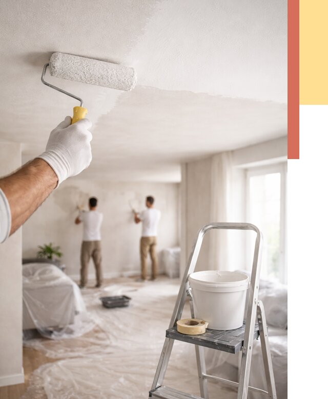 Покраска потолка акриловой краской в Борисоглебске от 2601 руб. | ОТДЕЛОЧНИК-Брс