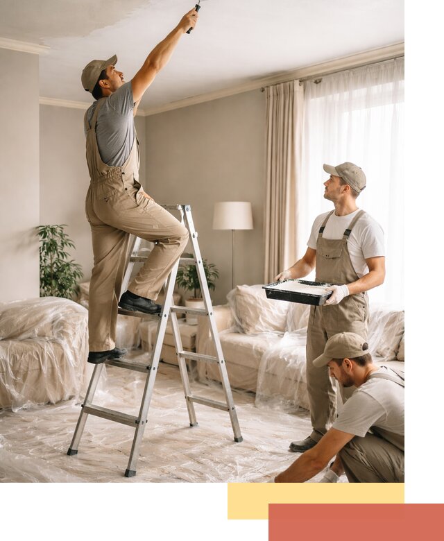 Покраска потолков акриловой краской в Борисоглебске качественно и быстро