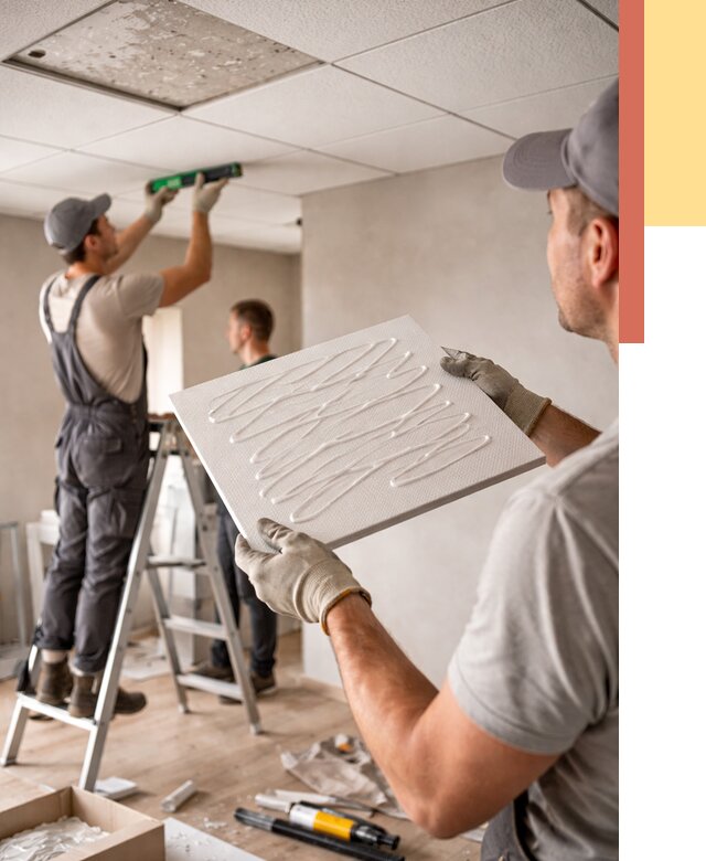 Монтаж потолочной плитки в Борисоглебске от 4682 руб. — быстро и недорого | ОТДЕЛОЧНИК-Брс