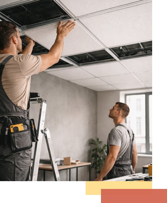 Монтаж потолочной плитки в Борисоглебске качественно и в срок