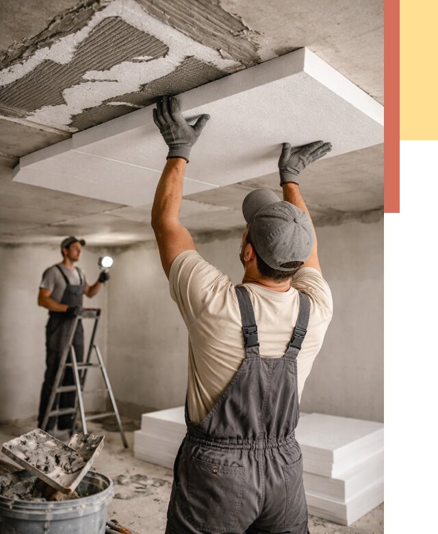 Утепление потолка пенопластом в Борисоглебске от 4682 руб/м2 — недорого и быстро | ОТДЕЛОЧНИК-Брс