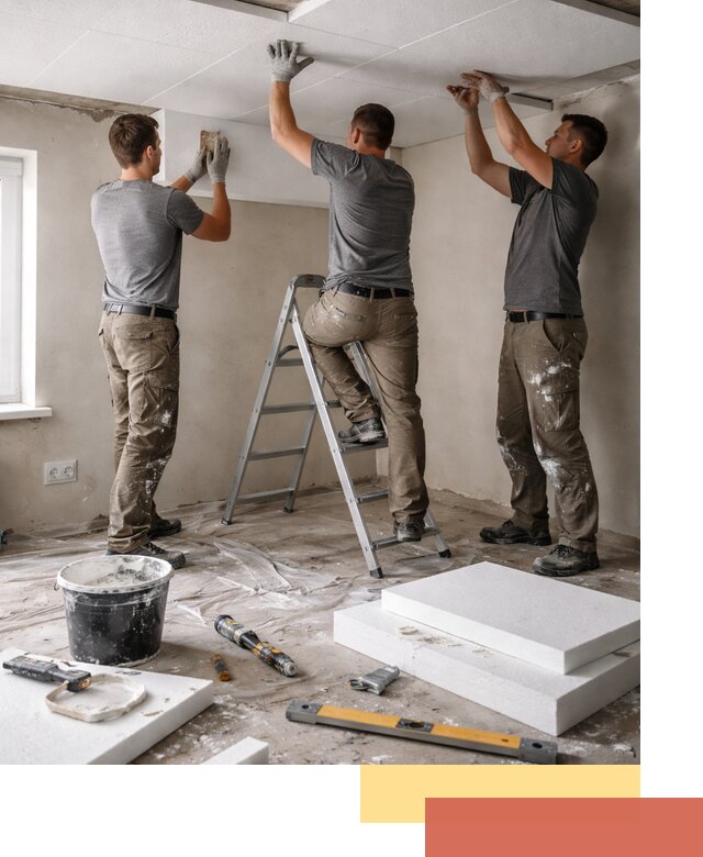 Утепление потолка пенопластом в Борисоглебске быстро и качественно