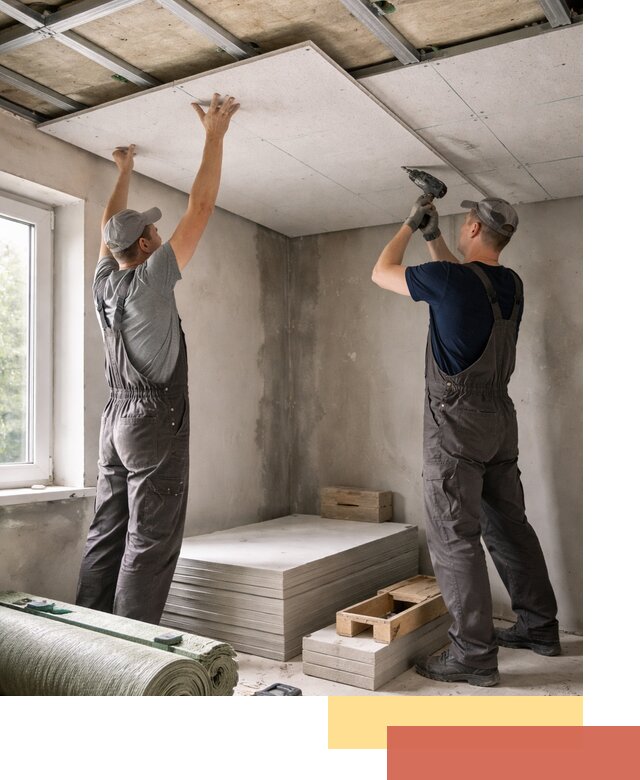 Шумоизоляция потолка панелями ЗИПС в Борисоглебске